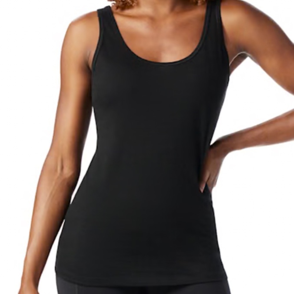 Smartwool Merino Wool Tank Top Black Cami Undershirt Sustainable Slim Fit BasicM